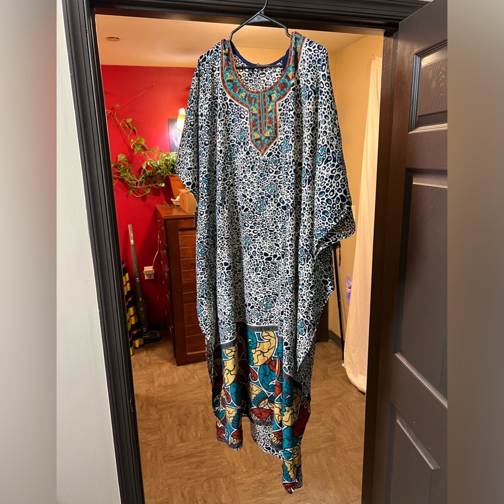 Womens Plus Size Beach 🏖️Lounge Kaftan Maxi Dress Swimsuit Coverup for Women👙